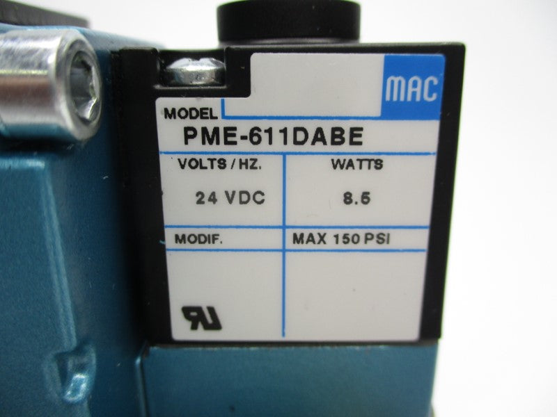 MAC 6521B-211-PM-611DA 24VDC 150PSI 3/4" NSNP