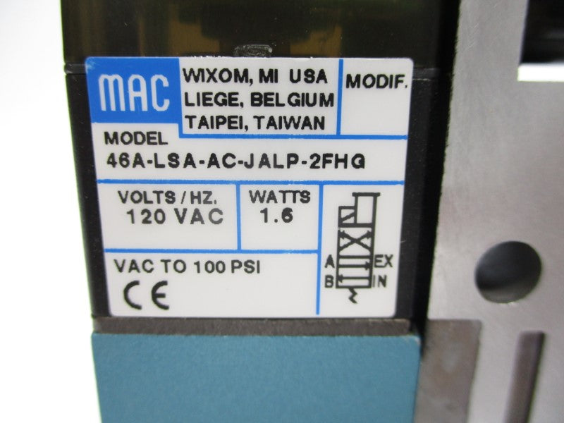 MAC 46A-LSA-AC-JALP-2FHG 120VAC 100PSI NSMP