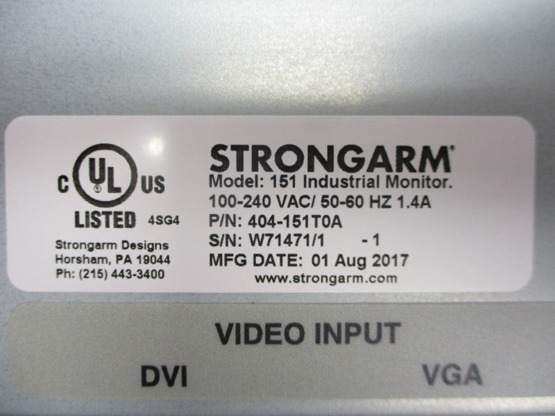 STRONGARM 151 404-151T0A 100-240VAC 1.4A NSMP