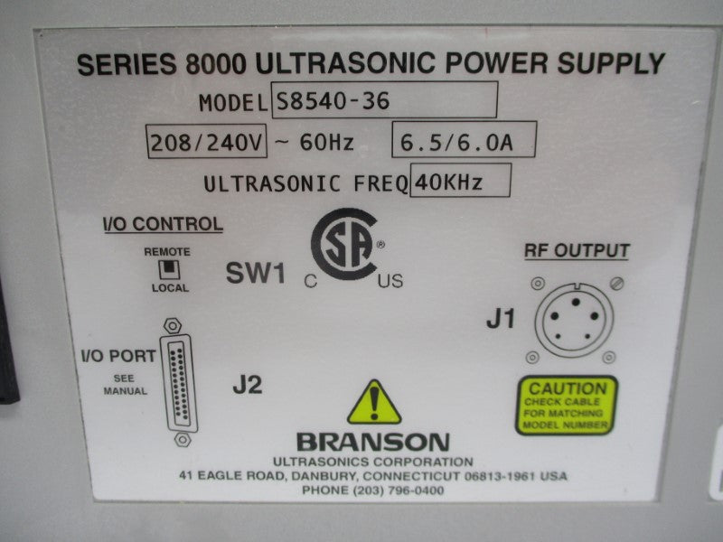 EMERSON S8540-36 208/240V 6.5/6.0A NSMP