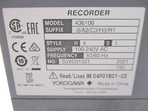 YOKOGAWA 436106-2/A2/C3/H3/R1 100-240VAC NSMP
