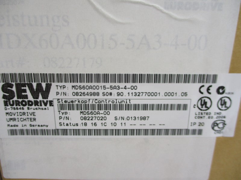 SEW EURODRIVE MDS60A0015-5A3-4-00 NSMP