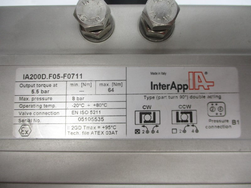 INTERAPP IA200D.F05-F0711 4" UNMP