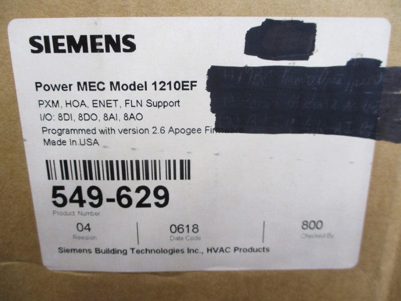 SIEMENS 549-629 F/W 2.6 24VAC 4A NSMP