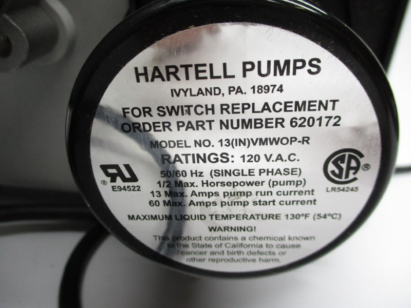 HARTELL LTS-1 WQF56S17D334D 115V 5.6A NSMP