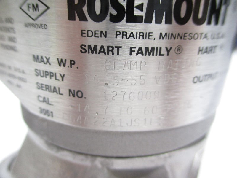 ROSEMOUNT 3051CG4A22A1JE5S1 10.5-55VDC -14.7-60PSI NSNP