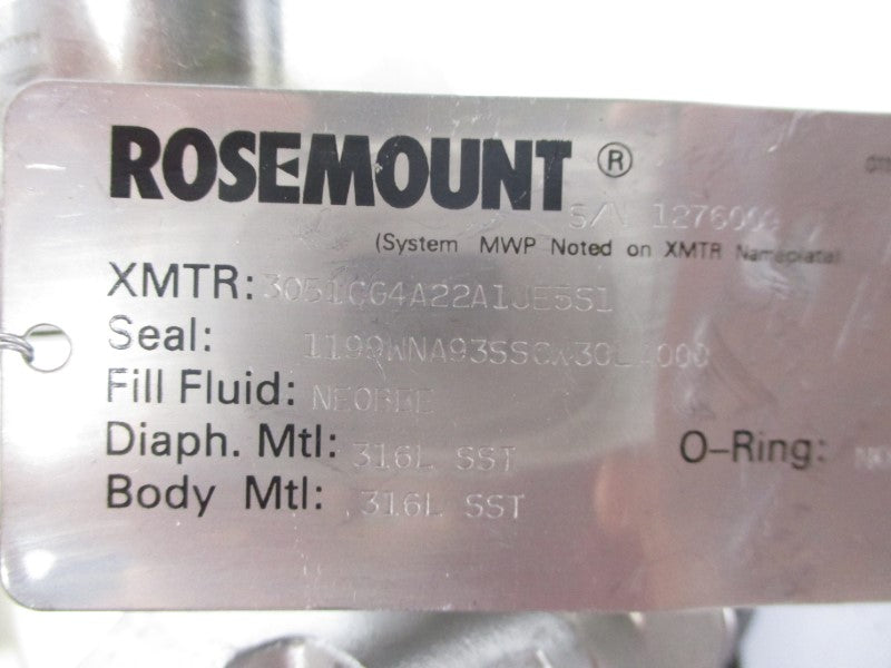 ROSEMOUNT 3051CG4A22A1JE5S1 10.5-55VDC -14.7-60PSI NSNP