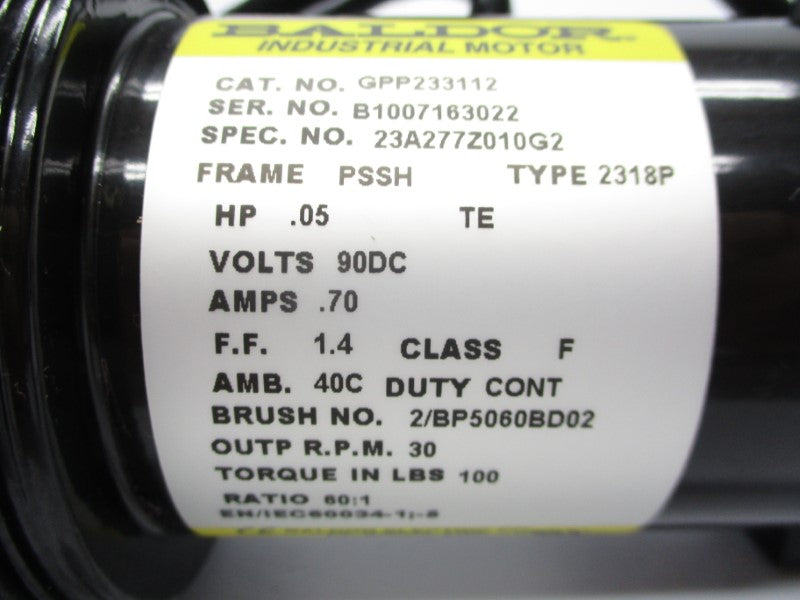 BALDOR GPP233112 90VDC 0.7A NSMP