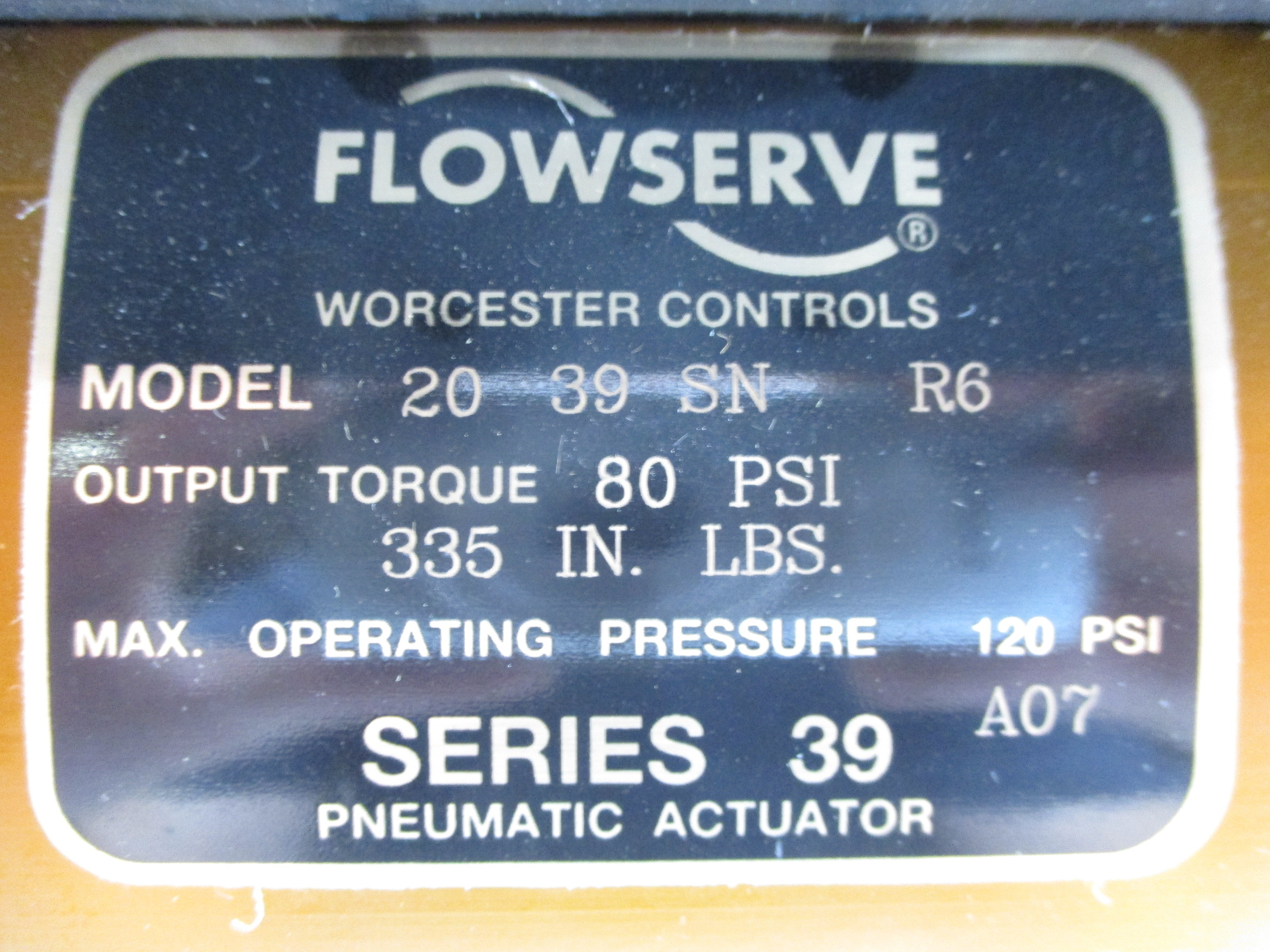 FLOWSERVE 2039SNR6 VE700G-S1 120PSI 3/4" NSNP