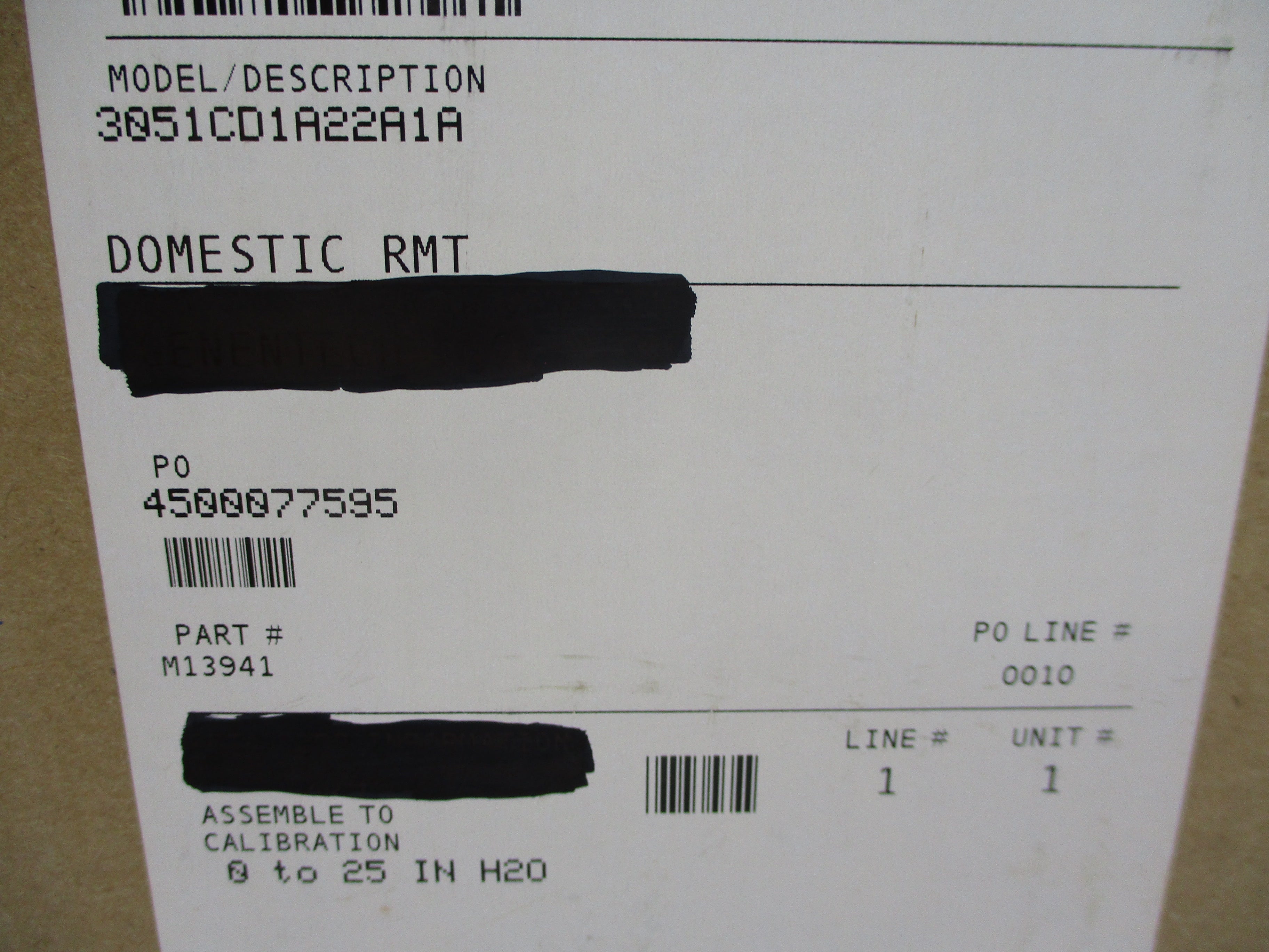 ROSEMOUNT 3051CD1A22A1A 10.5-55VDC 2000PSI NSMP