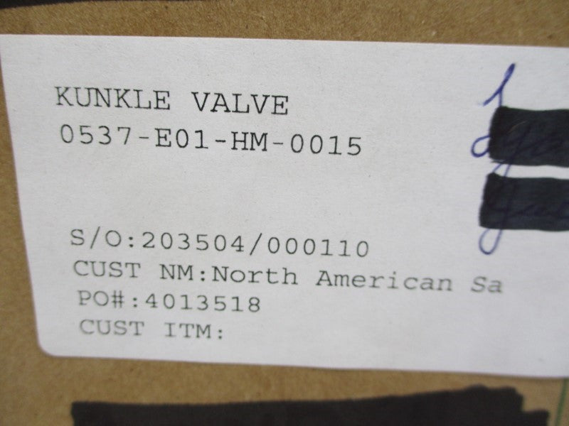 KUNKLE 0537-E01-HM-0015 15PSI 1" NSMP
