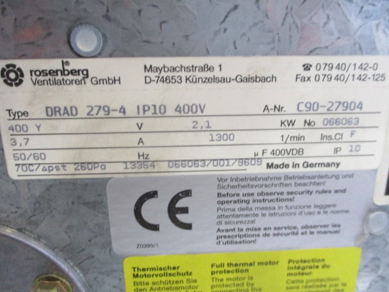 ROSENBERG C90-27904 DRAD279-4IP10 400V 3.7A NSNP