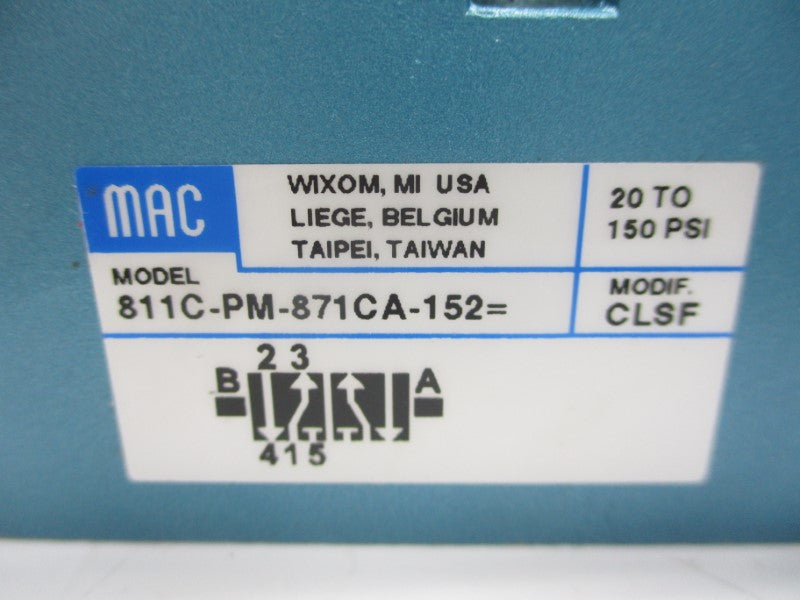 MAC 811C-PM-871CA-152 24VDC 20-150PSI NSNP