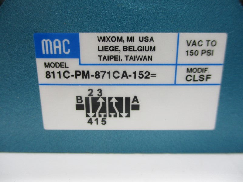 MAC 811C-PM-871CA-152 24VDC 150PSI NSNP