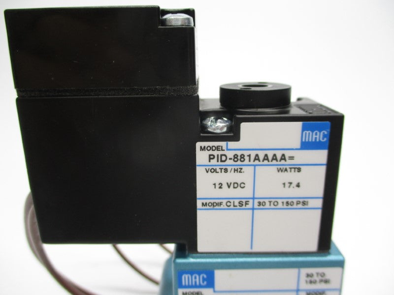 MAC 55B-12-PI-881AA 12VDC 30-150PSI NSNP