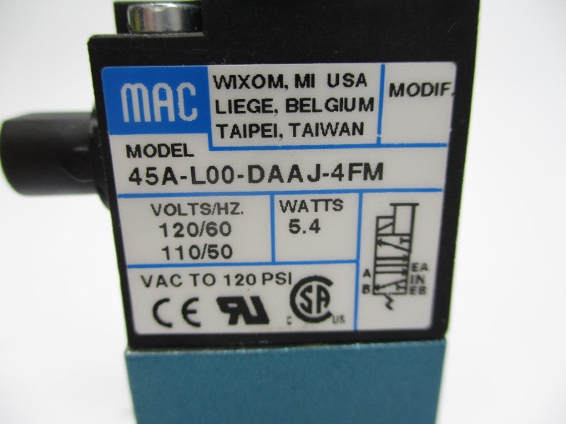 MAC 45A-L00-DAAJ-4FM 110-120V 120PSI NSMP
