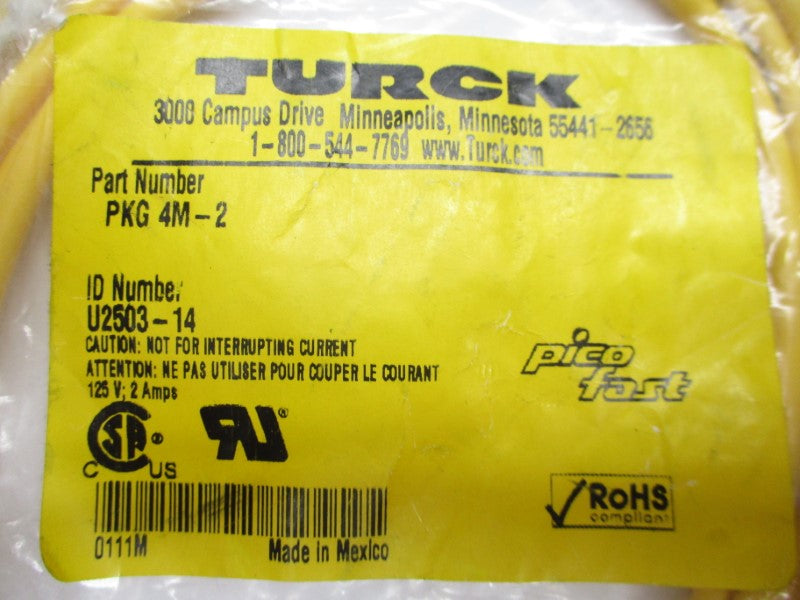 TURCK PKG4M-2 U2503-14 125V 2A NSMP