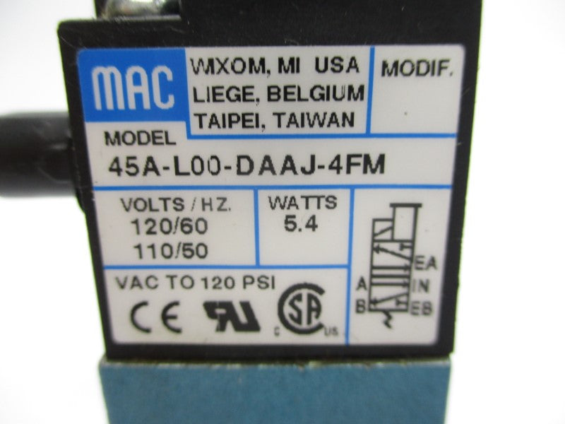 MAC 45A-L00-DAAJ-4FM 110-120V 120PSI NSNP
