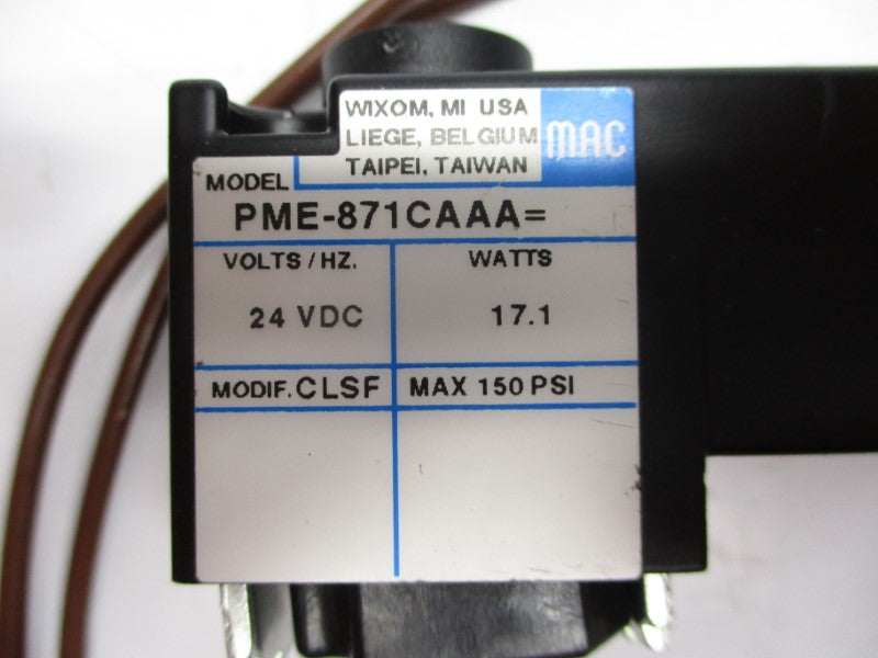 MAC PME-871CAAA 24VDC 150PSI UNMP