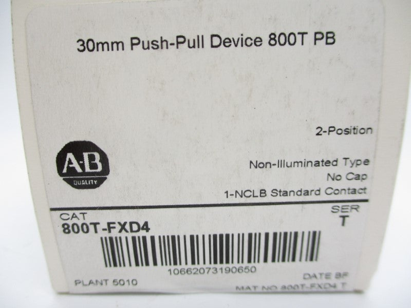 ALLEN BRADLEY 800T-FXD4 SER. T NSFS