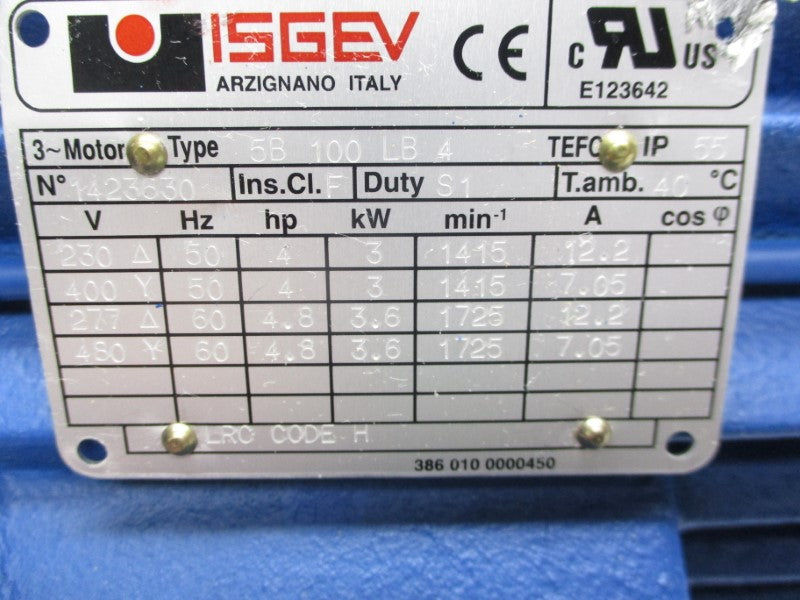 ISGEV ARZIGNANO 5B100LB4 480V 12.2A NSNP