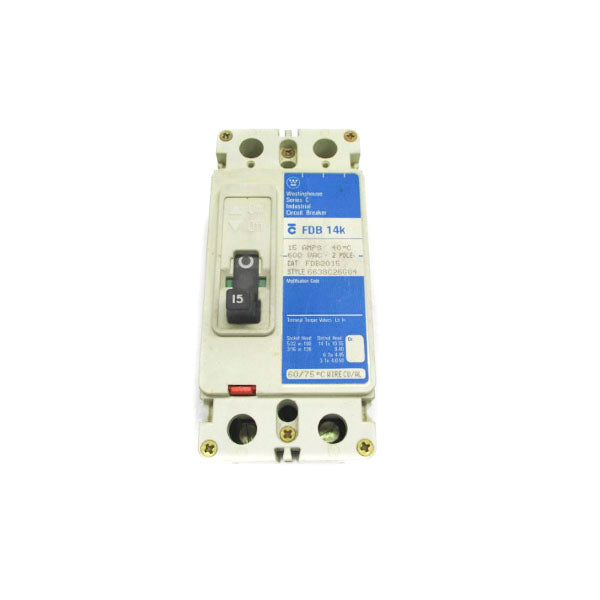 WESTINGHOUSE FDB2015 SER. C 600VAC 15A UNMP