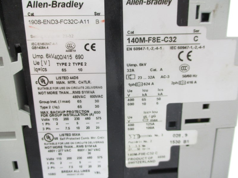 ALLEN BRADLEY 190S-END3-FC32C-A11 SER. B 110-120V 25A NSNP