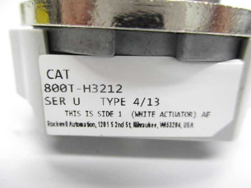 ALLEN BRADLEY 800T-H3212 SER. U (WH) NSMP