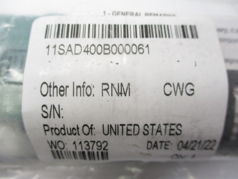 NUMATICS 11SAD400B000061 24VDC 150PSI NSMP