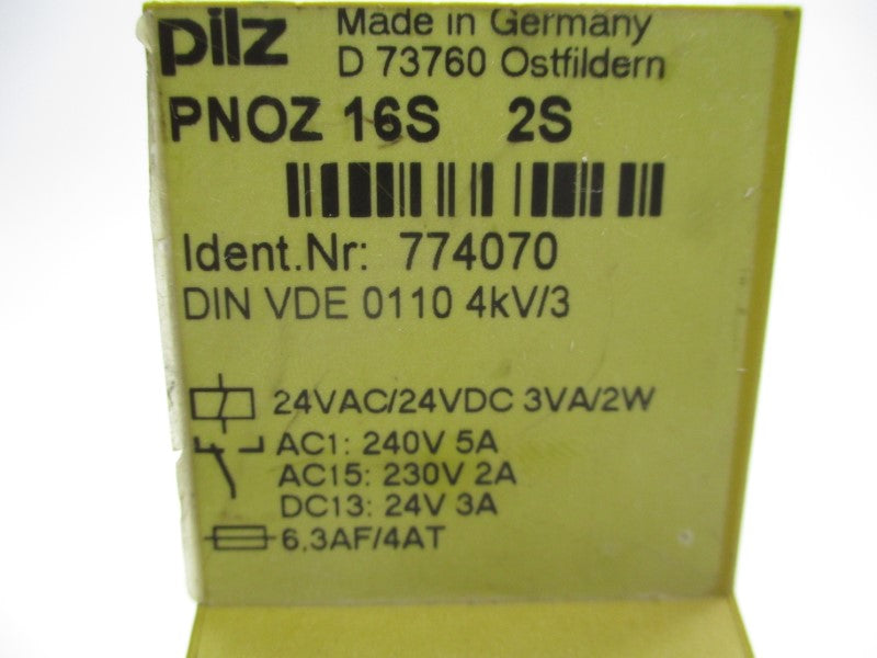 PILZ PNOZ16S2S 774070 24VAC/DC 5A UNMP