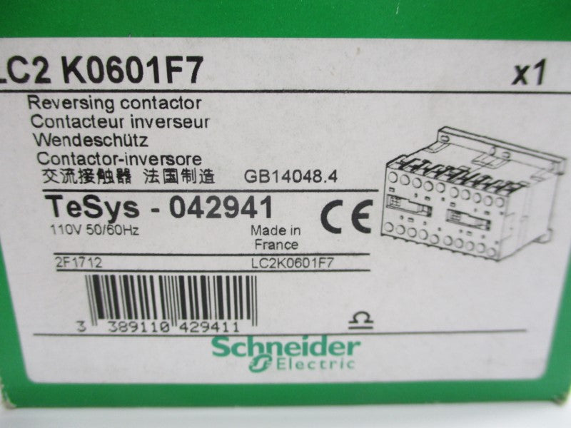SCHNEIDER ELECTRIC LC2K0601F7 110V 20A NSMP