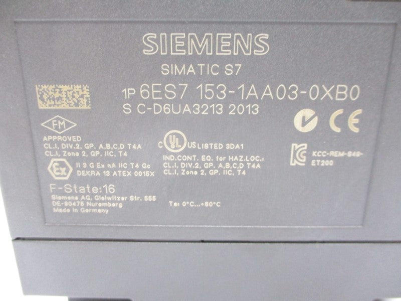SIEMENS 6ES7153-1AA03-0XB0 (NO COVER) NSMP