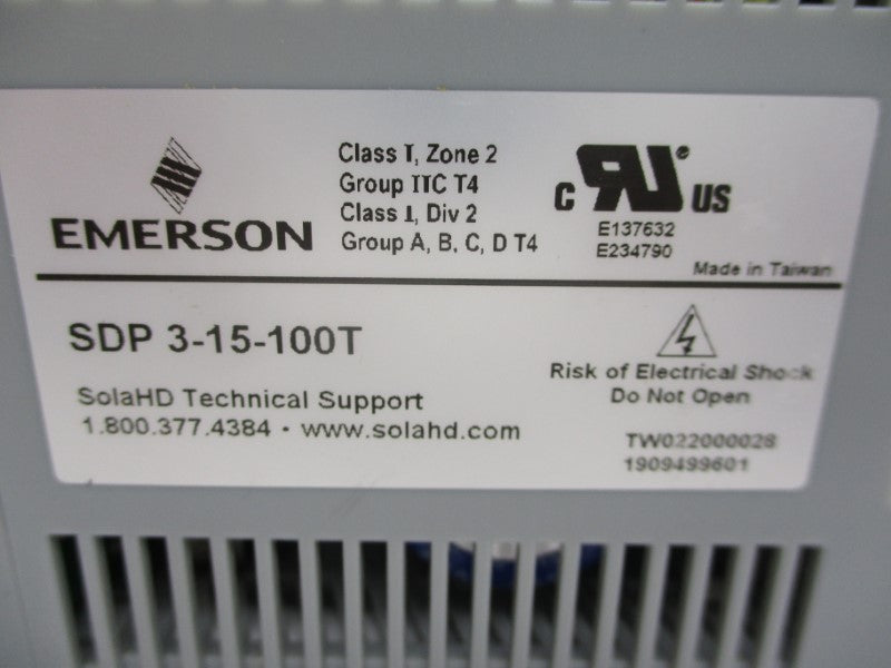 EMERSON SDP3-15-100T 15VDC 3.4A NSMP