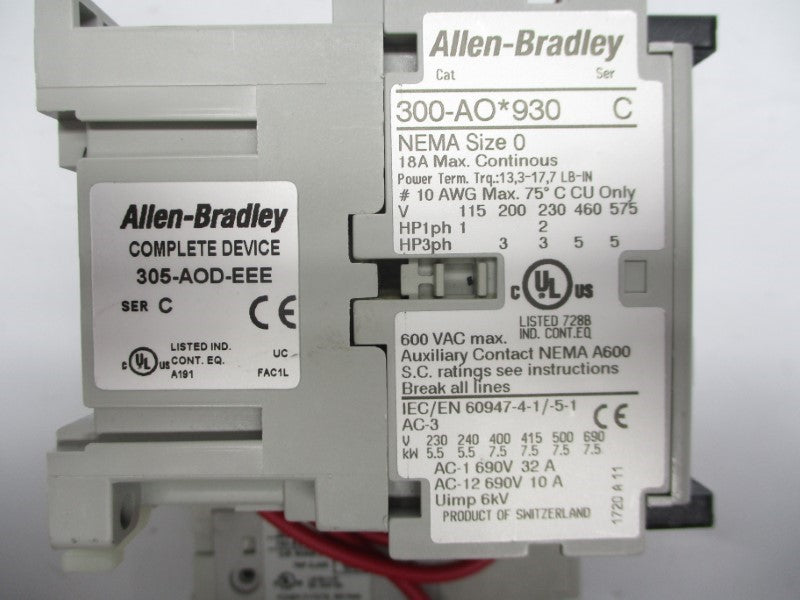 ALLEN BRADLEY 305-AOD-EEE SER. C 110-120V 32A NSNP