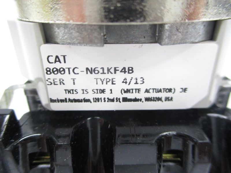 ALLEN BRADLEY 800TC-N61KF4B SER. T (WH) NSMP