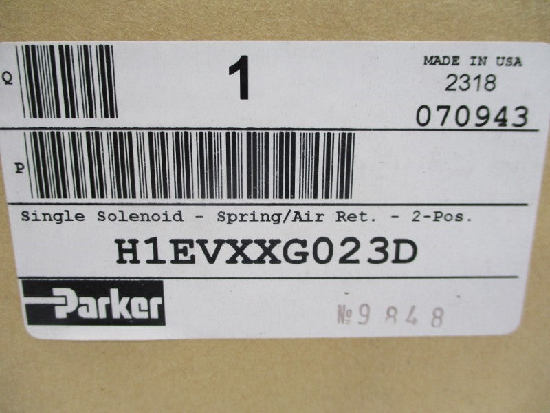 PARKER H1EVXXG023D 120VAC 145PSI NSMP