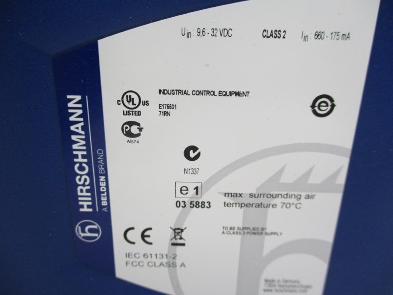 HIRSCHMANN 943958-211 SPIDERII8TX/2FXEEC 24V NSMP