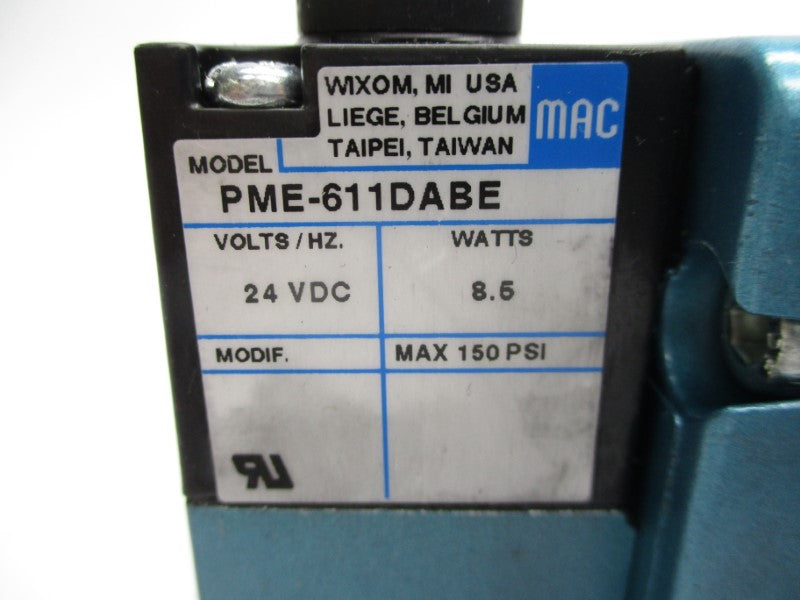 MAC 6621A-000-PM-611DA 24VDC 150PSI UNMP