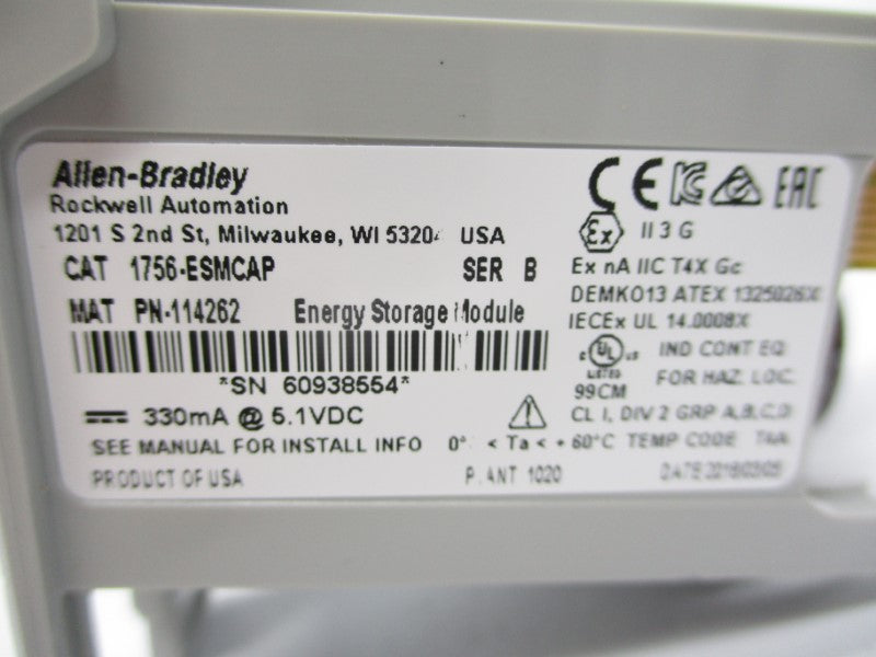 ALLEN BRADLEY 1756-ESMCAP SER. B 5.1VDC NSMP