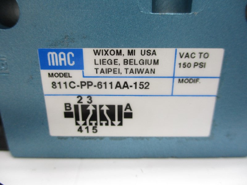 MAC 811C-PP-611AA-152 24VDC 150PSI NSMP