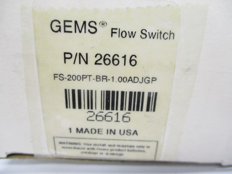 GEMS 26616 FS-200PT-BR-1.00ADJGP 240VAC 1-1/8" NSMP
