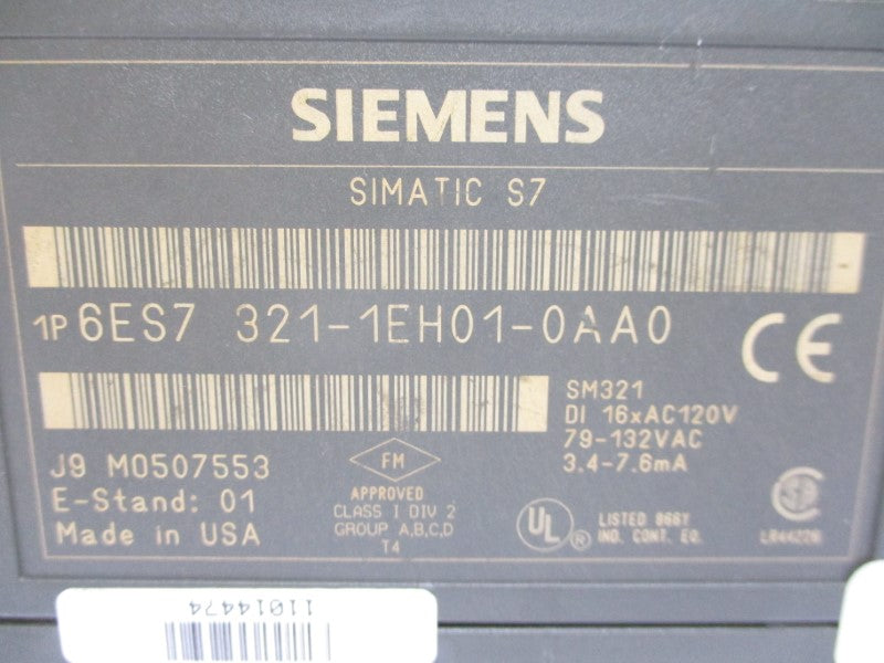 SIEMENS 6ES7321-1EH01-0AA0 79-132VAC (NO DOOR) UNMP