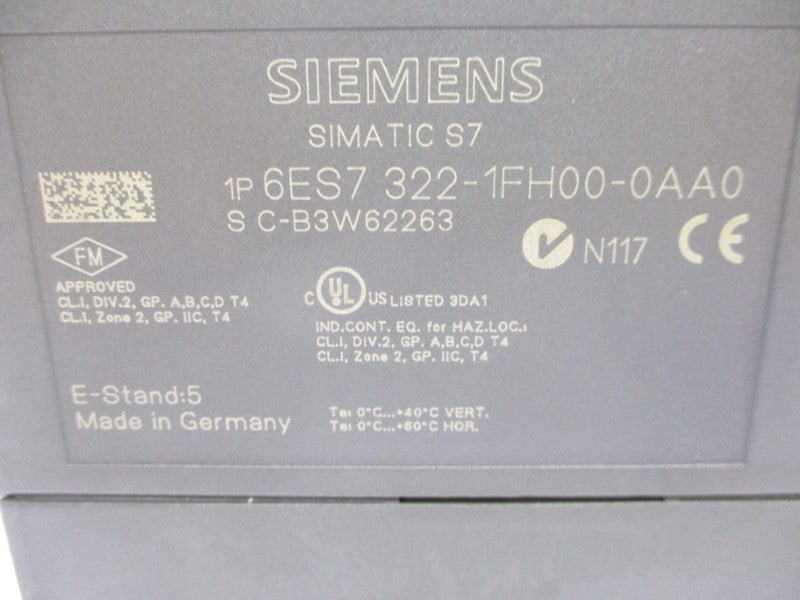 SIEMENS 6ES7322-1FH00-0AA0 (NO DOOR) UNMP