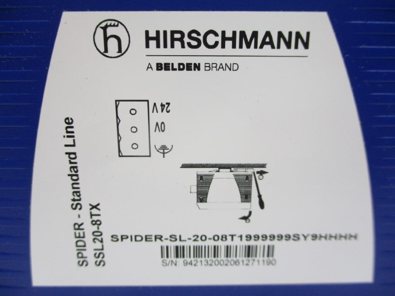 HIRSCHMANN SSL20-8TX SPIDER-SL-20-08T1999999SY9HHHH 24V (AS PICTURED) NSMP