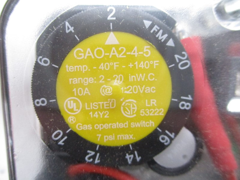 DUNGS GAO-A2-4-5 266916 120VAC 10A 7PSI NSMP