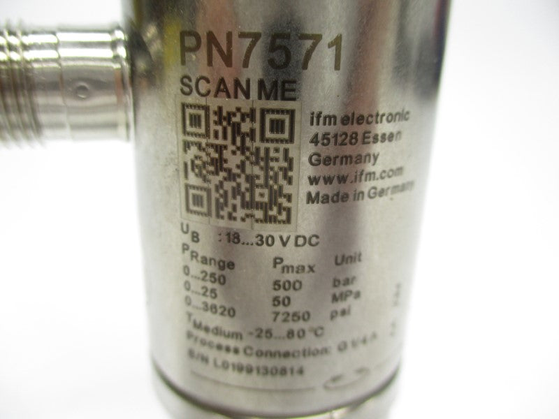IFM EFECTOR PN-250-SEG14-QFRKG/US//V PN7571 18-30VDC 0-3620PSI NSMP