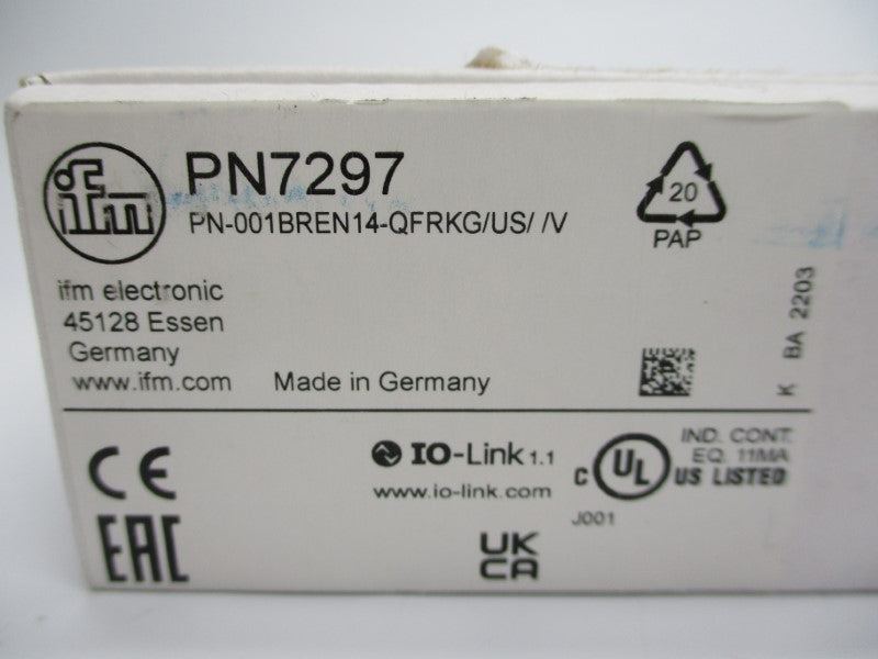 IFM EFECTOR PN-001BREN14-QFRKG/US//V PN7297 18-30VDC 0-14.5PSI NSMP