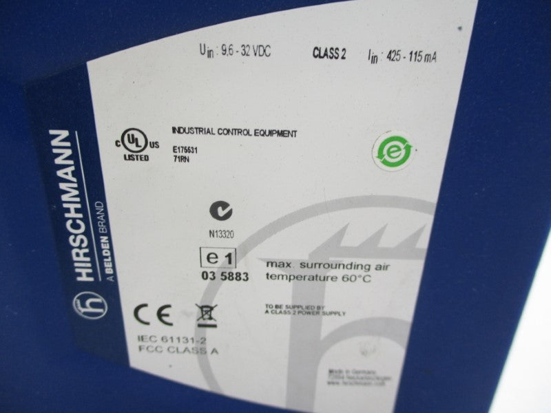 HIRSCHMANN SPIDERII8TX 943957-001 9.6-32VDC UNMP