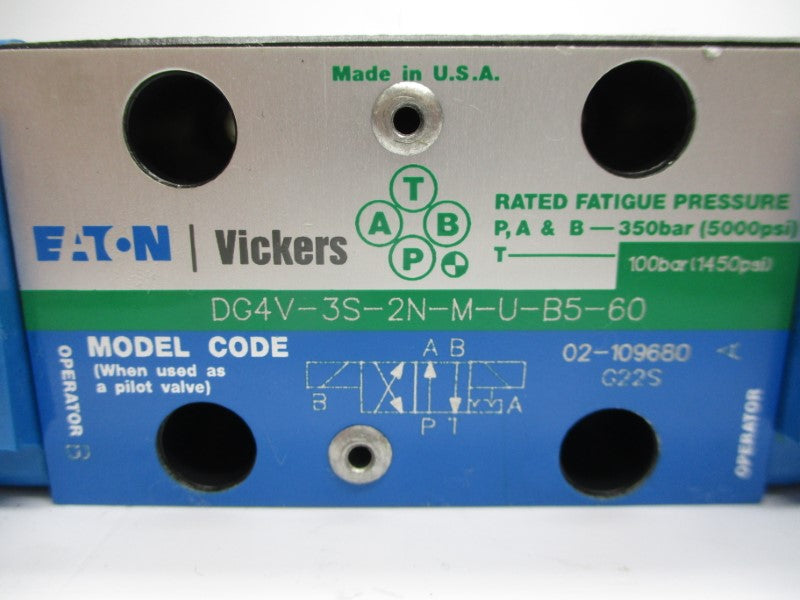EATON DG4V-3S-2N-M-U-B5-60 02-109680 110-120V .46-.48A 1450PSI NSNP