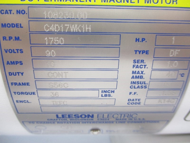 LEESON ELECTRIC 108230.00 GR8153025.00 90V 10A NSNP